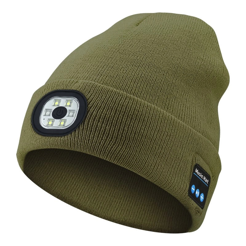 Smart Beanie v2 -  Light with Bluetooth Speakers and Mic (Unisex)